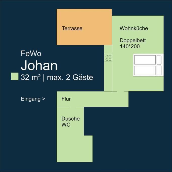 Fewo Johan - Ideal Fuer 1-2 Personen, Eigene Terrasse Хамм Экстерьер фото